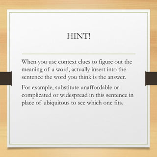 Vocabulary in Context