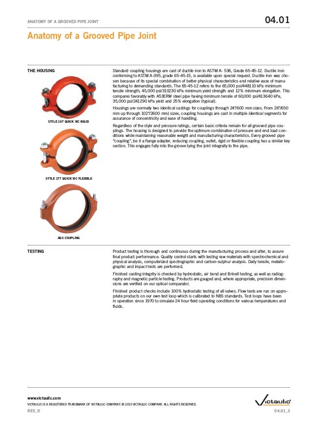 Victaulic joint anatomy of grooved pipe joint