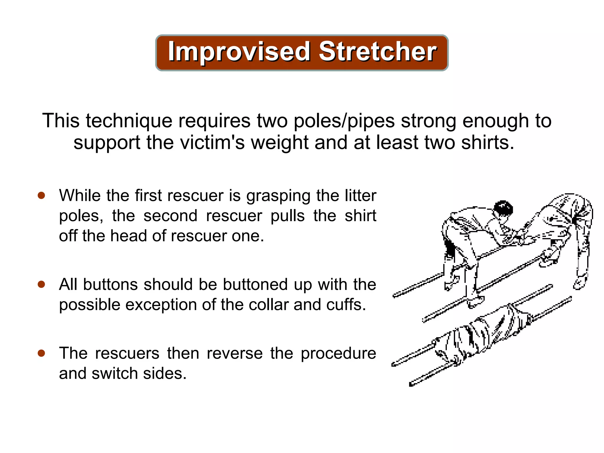Stretcher Method Victim Evacuation Techniques | PPT