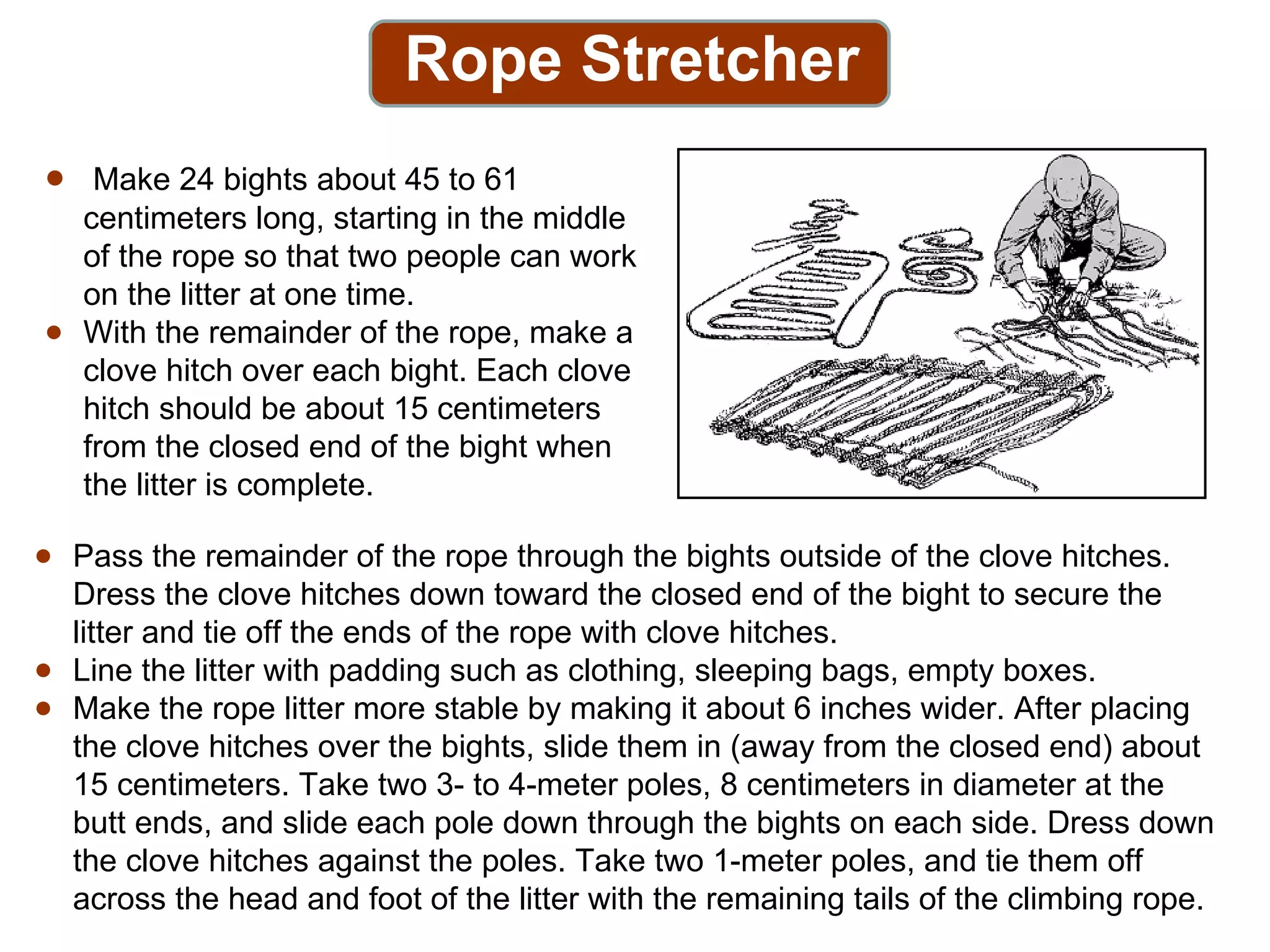 Stretcher Method Victim Evacuation Techniques | PPT