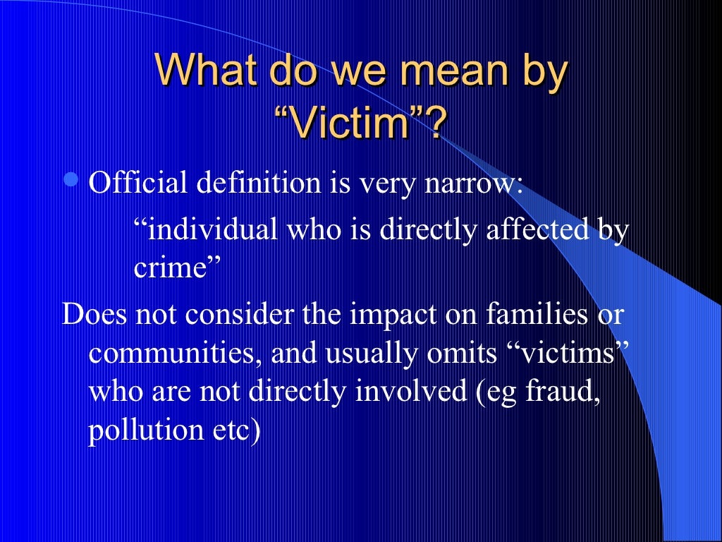 Victims of Crime