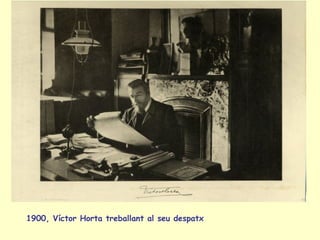 1900, Víctor Horta treballant al seu despatx 
