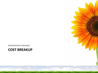 COST BREAKUP Cost Structures In Germany 