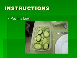 INSTRUCTIONS Put in a bowl 