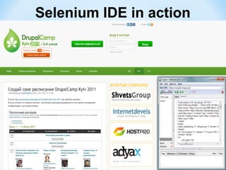 Selenium IDE in action
 