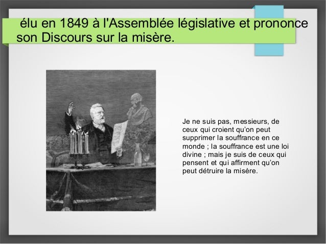 Discours De Victor Hugo à L'assemblée Nationale 1848 Analyse