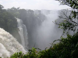 Victoria Falls both sides Zimbabwe and Zambia 22 March 2009