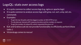 VictoriaLogs: Open Source Log Management System - Preview | PDF