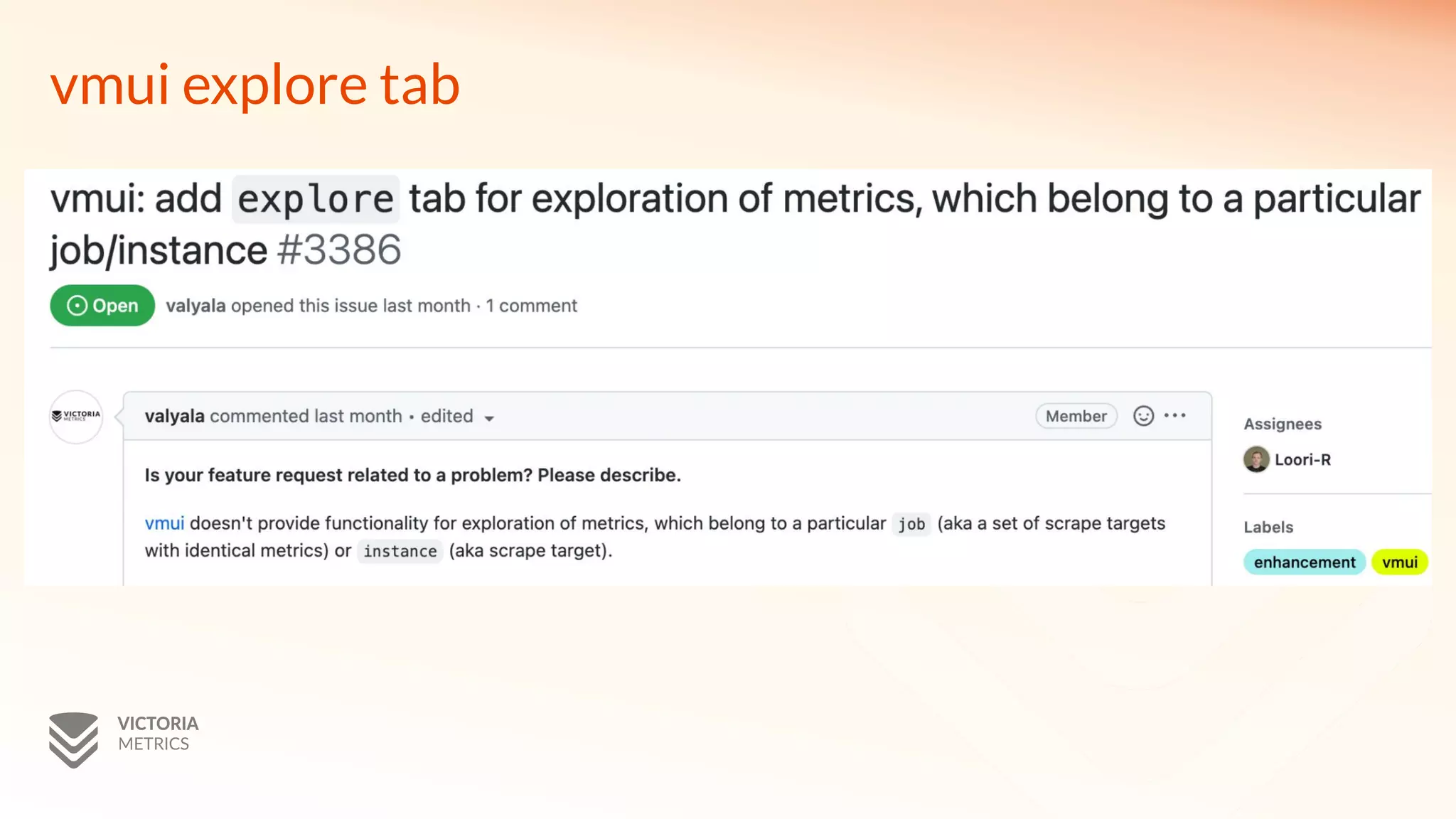 vmui explore tab