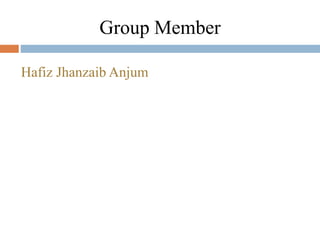 Hafiz Jhanzaib Anjum
Group Member
 