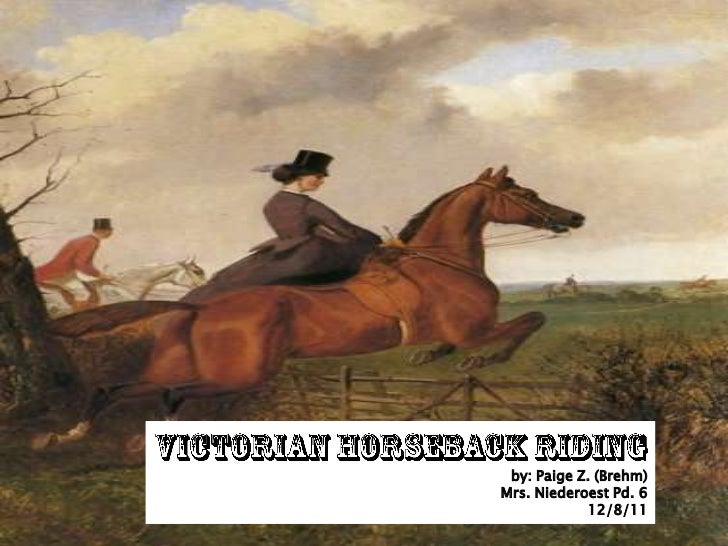Victorian era horse back riding