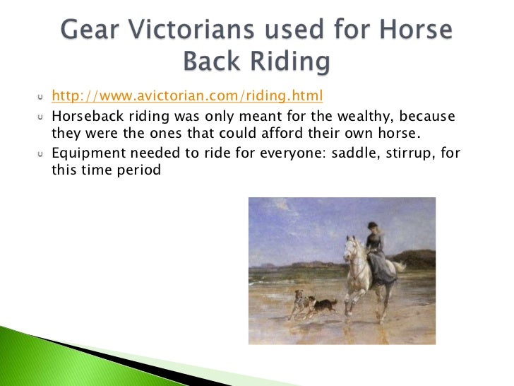 Victorian era horse back riding