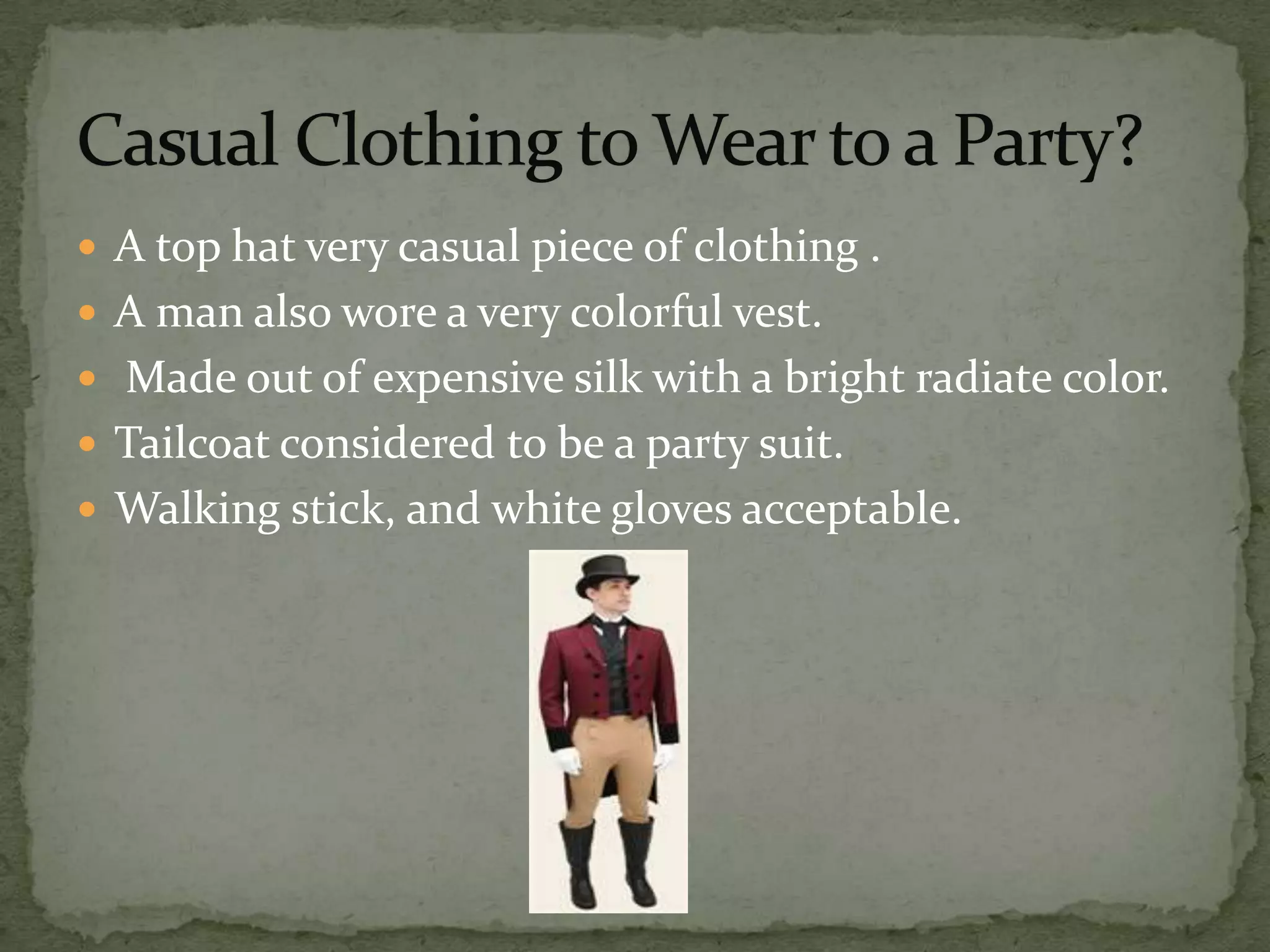Victorian era men's clothing and apparel | PPTX