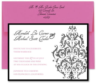 Victorian Lace - Wedding Invitation