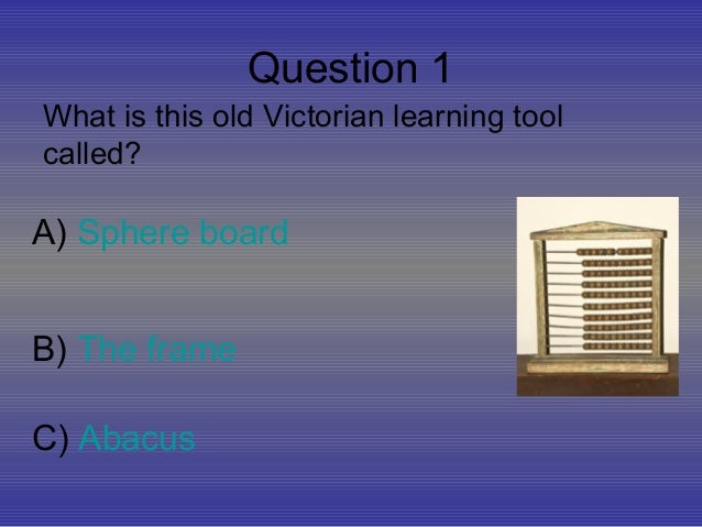 Victorian quiz by Oscar