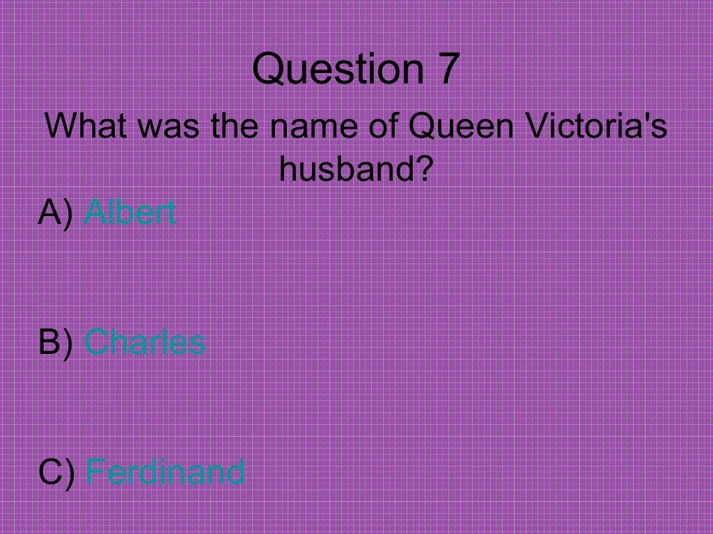 Victorian quiz by Oscar