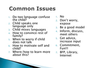 Multiple Languages Confusion Raising Bilingual Children | PPTX