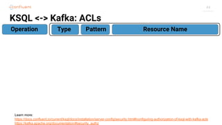 KSQL and Security: The Current State of Affairs (Victoria Xia ...