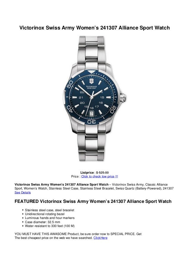 swiss army watch women's stainless steel