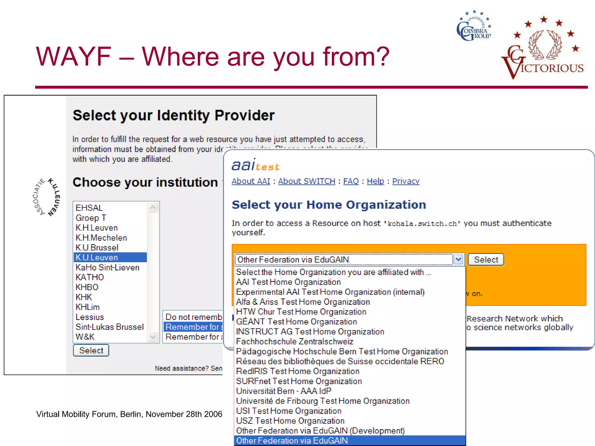 WAYF – Where are you from? 