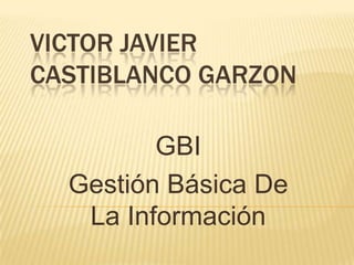 Victor Javier Castiblanco Garzon GBI Gestión Básica De La Información 