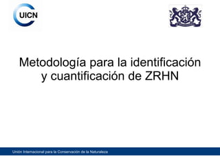 Metodología para la identificación y cuantificación de ZRHN 
