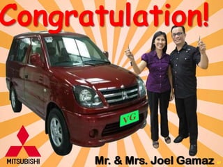 Congratulation!



      Mr. & Mrs. Joel Gamaz   47
 
