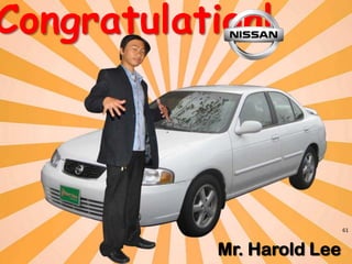 Congratulation!




                             61


            Mr. Harold Lee
 