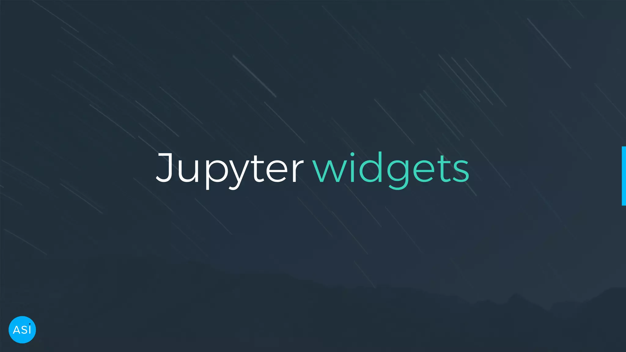 Jupyter widgets 