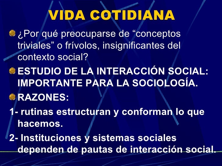 Vida Cotidiana