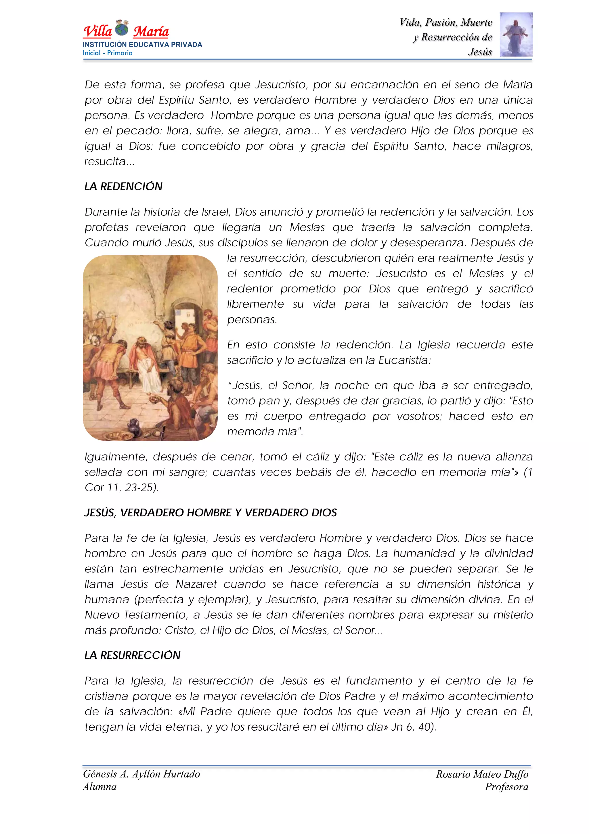 Vida, Pasión, Muerte y Resurrección de Jesús | PDF