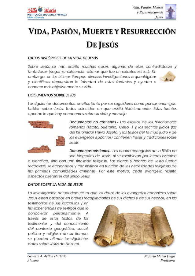 Vida, Pasión, Muerte y Resurrección de Jesús | PDF