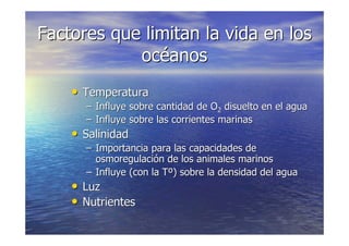 LA VIDA EN LOS OCEANOS