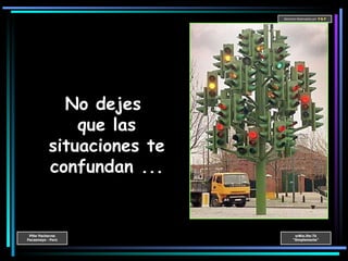 No dejes  que las situaciones te confundan ... 