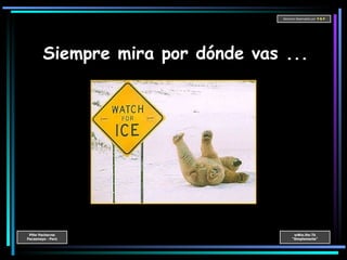 Siempre mira por dónde vas ... 