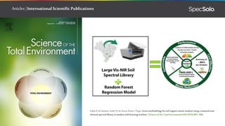 Articles | International Scientific Publications
Felipe B. de Santana, André M. de Souza, Ronei J. Poppi, Green methodology for soil organic matter analysis using a national near
infrared spectral library in tandem with learning machine. |Science of the Total Environment658 (2019) 895–900.
 