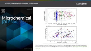 Articles | International Scientific Publications
Felipe B. de Santana, Larissa O. de Giuseppea, André M. de Souza, Ronei J. Poppi, Removing the moisture effect in soil organic matter
determination using NIR spectroscopy and PLSR with external parameter orthogonalization. | Microchemical Journal 145 (2019)
1094–1101.
 