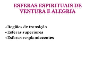 Regiões de transição
Esferas superiores

Esferas resplandecentes
 