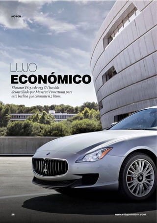 estilo de vida 
vidapremium magazine 
Motor 26 
Tecnología 48 
Naútica 52 
Destinos 60 
Viajes 62 
Bang  
Olufsen 
BeoPlay 
H6 
Tres nuevos colores (Graphite Blush, 
Bronzed Hazel y Blue Stone) componen la 
edición especial de unos auriculares que 
resultan elegantes y aportan un aspecto 
renovador a profesionales del sonido 
y aficionados que se preocupan por el 
diseño. Un toque de estilo para las noches 
de verano por 399 euros.sueños para 
alcanzarlo. 
www.vidapremium.com 25 
 