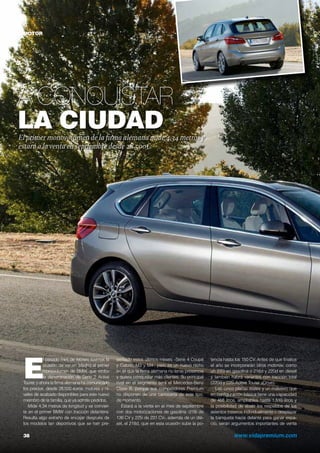 JAGUAR F-TYPE PROYECT 7 
Presentado en el Goodwood Festival 
of Speed a comienzos de este ve-rano, 
el Jaguar F-Type se confirma 
como una realidad tras la buena 
acogida que ha tenido por parte de los clientes 
y prensa especializada, aunque será en una 
edición limitada de 250 unidades por la que 
pujarán coleccionistas y amantes de los auto-móviles 
clásicos, ya que en breve puede ser 
un modelo muy cotizado. 
Ha sido desarrollado por el equipo Special 
Operations de Jaguar Land Rover tomando 
como base el fabuloso coupé F-Type, pero 
con el D-Type vencedor de Le Mans en tres 
ocasiones, como fuente de inspiración, todo 
un homenaje a las siete victorias de Jaguar en 
el mítico trazado francés en el 60 aniversario 
de un coche que ya ha pasado a la historia del 
automovilismo. 
Entre los elementos que recuerdan al D-Type 
destaca la aleta situada detrás de la 
cabeza del conductor, y frente al modelo de 
serie se han incorporado detalles diferencia-dores 
como un parabrisas de altura reducida, 
el paragolpes de nuevo diseño para aumentar 
la eficiencia aerodinámica, un labio frontal de 
fibra de carbono, faldones laterales y un alerón 
trasero ajustable. 
Exclusivo y con un gran dinamismo, porque 
el F-Type Proyect 7 va animado por un pro-pulsor 
5.0 V8 gasolina sobrealimentado que 
alcanza un impresionante rendimiento gracias 
a los 575 CV de potencia máxima y un par de 
680 Nm con los que se convierte en el modelo 
más potente de Jaguar en su historia. Acelera 
de 0 a 100 km/h en 3,9 segundos y alcanza 
una velocidad máxima de 300 km/h (limitada 
electrónicamente), está homologado para cir-cular 
tanto por carreteras abiertas como en cir-cuito 
y tiene un peso final bastante contenido: 
1.585 kilos. 
Por supuesto, es un tracción trasera para 
ofrecer una conducción más pura, utiliza una 
transmisión de ocho velocidades Quickshift, 
 