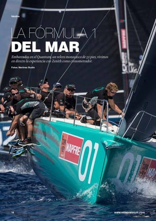 OTAM 58 HT 
Aunque el astillero italiano no es 
de los más conocidos en nues-tro 
país, acumula una experien-cia 
de más de 60 años en la fa-bricación 
de embarcaciones a motor y en 
las últimas décadas ha destacado por un 
estilo que combina diseño y deportividad 
con los acabados propios de un producto 
‘made in Italy’. 
Su última creación es el OTAM 58 HT, 
una lancha rápida que deriva de la exitosa 
Millenium 58 Hardtop y que se ha construi-do 
para un cliente egipcio con unas espe-cificaciones 
únicas y una atención especial 
al diseño y la tecnología. La embarcación 
va propulsada por un conjunto de dos mo-tores 
Caterpillar C32 de 1.724 CV cada 
uno, lo que da una idea del planteamiento 
deportivo sobre el que nace, de modo que 
puede alcanzar una velocidad máxima de 
55 nudos e iniciar el planeo a tan solo 18 
nudos. 
La imagen exterior es impactante, se 
mire desde el ángulo que se elija, un con-junto 
en el que dominan los tonos negros, 
las líneas afiladas del casco, un techo duro 
transparente y los acabados de carbono 
realizados por la compañía Wild Group In-ternational 
para dar un sello muy personal 
a esta embarcación. En las condiciones 
para su creación, el propietario especificó 
que buscaba un look totalmente en negro, 
y el resultado es impecable en todos los 
sentidos. 
El interior es obra del estudio Cristiano 
Gatto Design, que ha recreado un espacio 
único y a medida, tanto en los tres cama-rotes 
principales como en el resto de las 
estancias del barco, adaptándose a los 
gustos del propietario. La cabina principal 
se encuentra situada a estribor y cuenta 
con un baño completo privado, a la que se 
puede acceder desde el salón principal, 
y cuenta con dos cabinas más, una en la 
proa para el armador, con baño completo 
en suite y otra más con dos camas y su 
propio baño. 
El salón principal abierto por la popa 
cuenta con una gran mesa y un sofá en 
forma de ‘L’ para que puedan relajarse 
los invitados escuchando buena músi-ca 
en un equipo con seis altavoces Re-vel 
que tiene una potencia final de 400 
vatios conectado a un completo sistema 
multimedia en el que no falta una antena 
parabólica M7 para sintonizar canales de 
televisión por satélite de todo el mundo, 
además de Wi-Fi o servicios de banda 
ancha marítima. Un barco único en el que 
la diversión y la velocidad están garanti-zadas 
con un estilo muy personal. O 
Ficha técnica 
Eslora: 18,70 metros 
Manga: 4,68 metros 
Calado: 1,29 metros 
Desplazamiento: 32 toneladas 
Motores: 2 x CAT C32 Acert 1724 hp 
Velocidad máxima: 55 nudos 
Velocidad crucero: 48 nudos 
Velocidad planeo: 18 nudos 
Depósito combustible: 3.000 litros 
Depósito agua: 600 litros 
Propulsión: ASD 14 L 
Generador: 9 Kw 
Capacidad: 18 plazas 
Más información en www.otam.it 
 