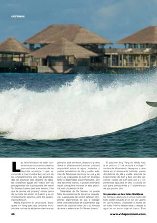 En el selecto mundo de las rega-tas, 
la clase 52 Super Series se 
ha convertido en una de las más 
espectaculares en los últimos 
años por el alto rendimiento de las embar-caciones 
que participan, la profesionali-dad 
de las tripulaciones y los presupues-tos 
que se manejan. En algunos aspectos 
se puede decir que estamos ante la Fór-mula 
1 del mar, con una tecnología muy 
avanzada, innovadores materiales y una 
gran precisión en cada una de las manio-bras 
para cruzar en primer lugar la línea 
de meta. 
Gracias a la manufactura suiza Zenith, 
que se ha convertido en cronometrador 
oficial de las 52 Super Series hasta el 
año 2016, hemos podido embarcarnos a 
52 SUPER SERIES EN MALLORCA 
bordo del Quantum Racing de Doug De- 
Vos, que venía a Palma defendiendo el 
título logrado en la pasada edición de la 
Copa del Rey, y que finalizó en primera 
posición tras una semana muy regular. 
La experiencia ha sido increíble en todos 
los sentidos al poder vivir como tripulante 
invitado una manga de una regata y com-partir 
con la tripulación una cómoda vic-toria 
en el campo de regatas de la bahía 
de Palma. 
Los barcos que participan en la cate-goría 
TP52 tienen una estructura mono-casco 
de 52 pies de eslora (14,85 metros) 
y están diseñados con la reglamentación 
box-rule, de manera que todas las em-barcaciones 
deben cumplir unas dimen-siones 
y pesos para garantizar la máxima 
igualdad, aunque con cierta libertad de 
diseño. Hay un total de ocho equipos ins-critos 
en la categoría con un carácter muy 
internacional, pues pertenecen a países 
muy distintos como Austria, Brasil, Esta-dos 
Unidos, Francia, Gran Bretaña, Italia, 
Suecia o Turquía. 
Construidos con fibra de carbono y 
otros avanzados materiales de gran resis-tencia 
y peso ligero, tienen un desplaza-miento 
de 7,5 toneladas y la superficie de 
las velas es de 156 m2 (Génova + mayor), 
aunque con el viento a favor y el espec-tacular 
‘spin’ desplegado, la superficie 
es de 375 m2. La velocidad máxima que 
pueden alcanzar asciende a 26 nudos, 
muy elevada para tratarse de una embar-cación 
a vela, y una mínima brisa costera 
 