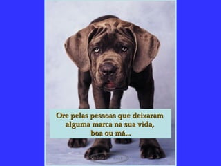 Ore pelas pessoas  que deixaram  a lgum a  marca na  s ua vida,  boa ou má... 