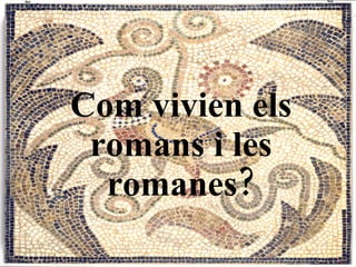 Com vivien els romans i les romanes? 