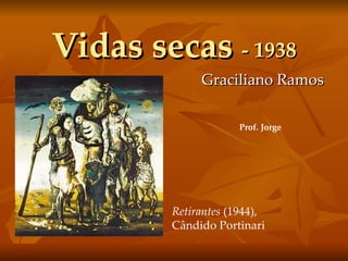 Vidas secas  - 1938 Graciliano Ramos Retirantes  (1944), Cândido Portinari Prof. Jorge 