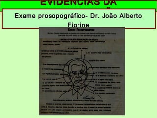 EVIDÊNCIAS DAEVIDÊNCIAS DA
REENCARNAÇÃOREENCARNAÇÃOExame prosopográfico- Dr. João AlbertoExame prosopográfico- Dr. João Alberto
FiorineFiorine
 