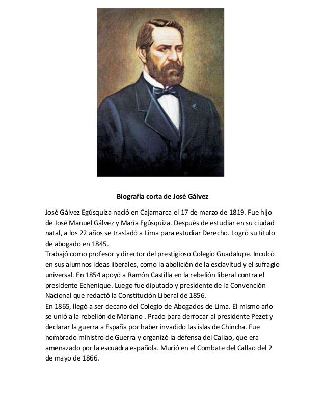 Vida y muerte de jose galvez Vida y muerte de jose galvez