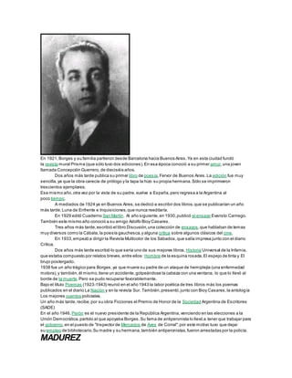 Vida y obra de jorge luis borges | DOCX