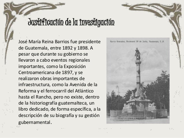 Vida y obra de José María Reina Barrios (18551898)