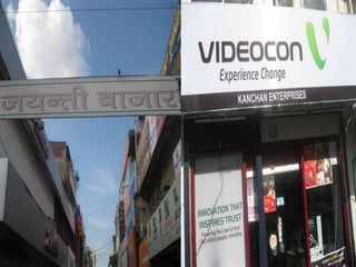 Electronic market is comprises of Rs1600 crore in all over Rajasthan.Out of which Videocon comprises 25% of it.Out of 25% of Videocon targeted in Rajasthan 55% covered by the Jaipur belt (Jaipur, Alwar, kota etc).The company have over 4000 Dealers and sub dealers and Network of 100 service centers within Jaipur belt.*appr*aprox. figure.